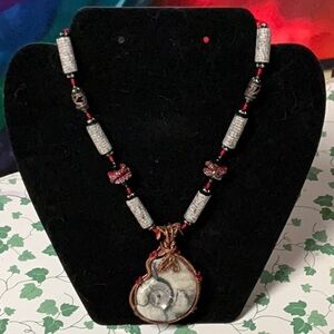 Elegant Beaded Necklace with Pendant